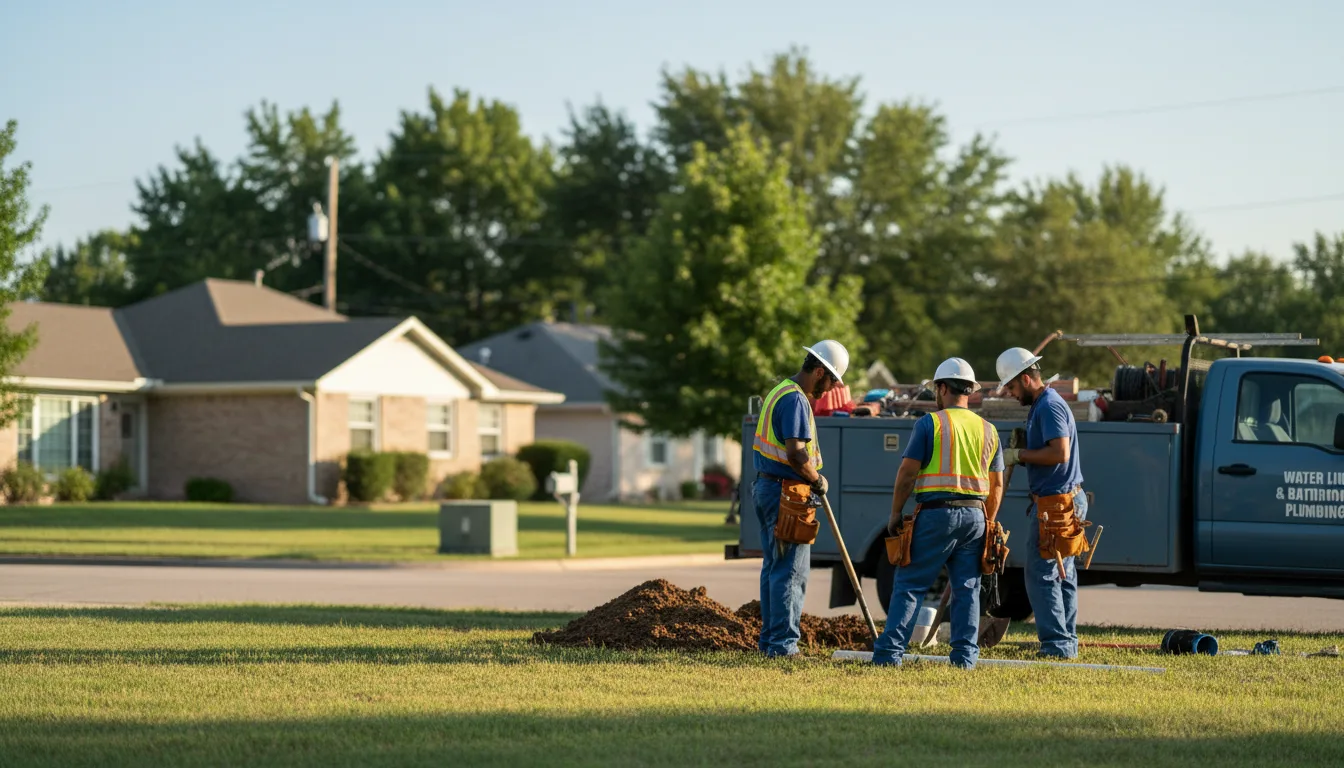 Residential water line and bathroom plumbing service in Roxie, MS